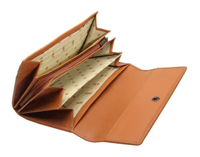 Zdjęcie produktu dla Skórzany portfel Esquire Peru Ladies Purse Cognac jasnobrązowy