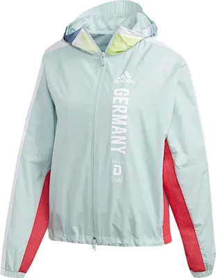 Produktbild von adidas Damen Team Germany Wind Jacke W Gr.40 green tint