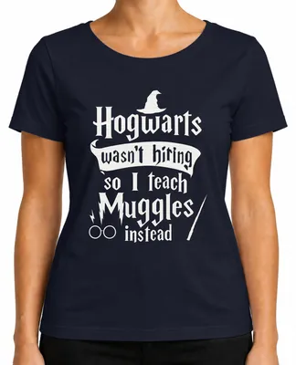 Obrázok produktu pre V Bradaviciach neprijímali zamestnancov, tak namiesto toho učím mudlov Harry Potter Halloween Damen T-Shirt, Navy, L