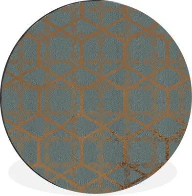 Produktbild von MuchoWow® - Mauerkreis - Wandbilder - Runde Bild - Bild aus Aluminium - Schlafzimmer - Wohnzimmerdekoration - Wand Dekoration