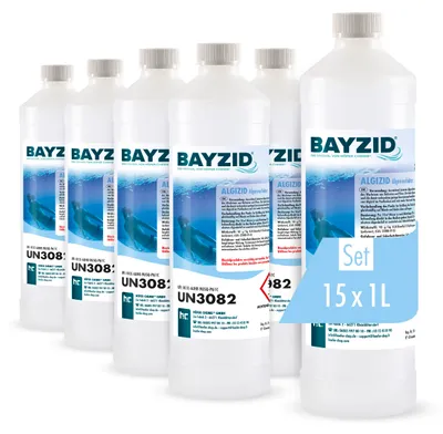 Produktbild von 15x1 L BAYZID® Algizid Poolpflegemittel gegen Algen für einen sauberen Pool