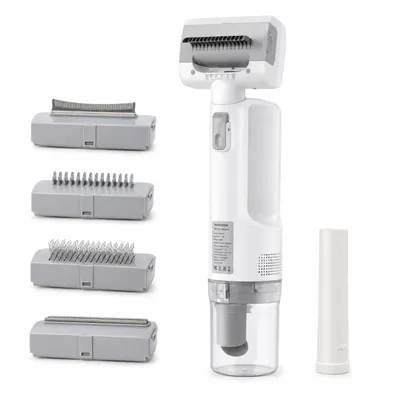 Produktbild von WINKHOMI 5-in-1 Akku-Tierhaarstaubsauger kabellos, 5 Aufsätze, 3 Saugstufen, USB-aufladbar, für Hunde, Katzen, Sofa, Kleidung und Auto