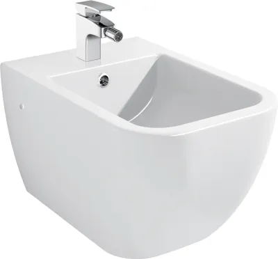 Produktbild von Wand-Hänge-Bidet BH101 - Badkeramik - Weiß - passend zu WC CH101