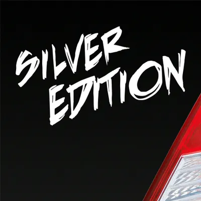 Produktbild von Auto Aufkleber Silver Edition Auto Car Tuning 15x7 cm Weiss Glanz Sticker Heckscheibenaufkleber