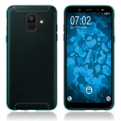 Produktbild von PhoneNatic Case kompatibel mit Samsung Galaxy A6 (2018) - türkis Silikon Hülle transparent Cover