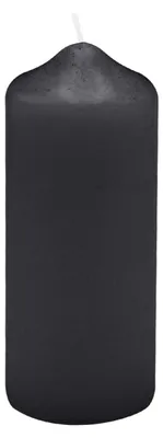 Produktbild von Spitzkopf Stumpen Kerzen Schwarz 12 x Ø 5 cm, 12 Stück