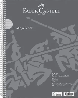 Produktbild von Faber Castell Collegeblock A4 80 Blatt kariert 80g/m²