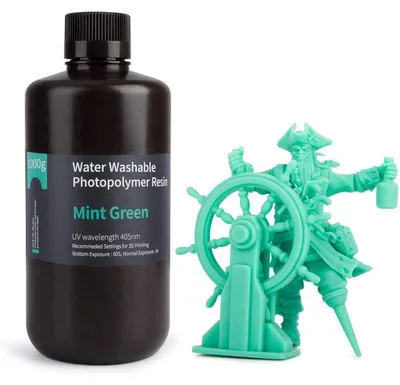 Produktbild von ELEGOO wasserabwaschbares Resin 1KG, Minzgrün