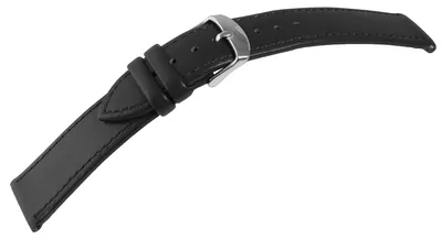 Produktbild von Steinmeister Uni ErsatzArmband Ersatzarmband aus Echtleder - Schwarz - genäht - 10 - 26 mm Stegbreite