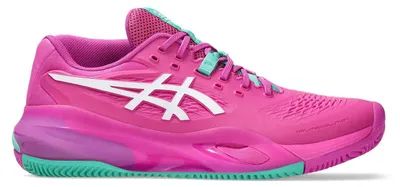 Imagen del producto de Zapatillas de tenis ASICS GEL RESOLUTION X CLAY para hombre, color blanco/rosa, talla 44.5