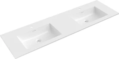 Produktbild von Mexen Otis eingebaute Doppelwaschbecken 161 x 46,5 cm, weiß glänzend - 25181600D