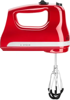 Produktbild von KitchenAid 5KHM6118EER, Handmixer, Rot, Mixen, 1,53 m, 1300 RPM, Kunststoff