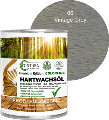 Produktbild von Contura 750ml. FARBIGES Hartwachsöl Colorline Premium Hartwachs - 06 Vintage Grey