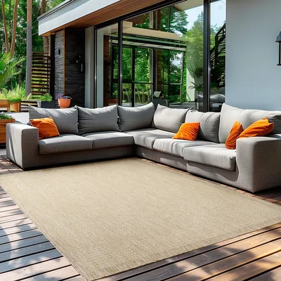 Productafbeelding van Moderne, beige buitenmat, 240 x 340 cm