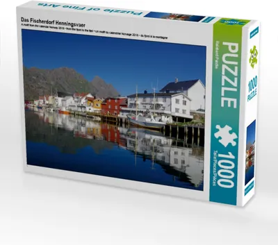 Produktbild von CALVENDO Puzzle Das Fischerdorf Henningsvaer 1000 Teile Puzzle quer | 1000 Teile Lege-Größe 64x48cm Foto-Puzzle für glückliche Stunden