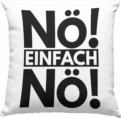 Produktbild von Trendation - Nö Einfach Nö Deko-Kissen mit Füllung 40x40 Geschenk Spruch Frauen Männer (Grün)