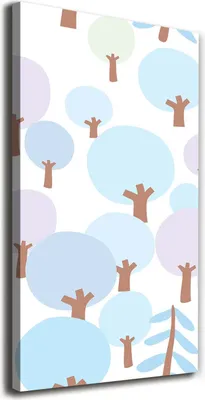 Produktbild von Tulup Leinwandbild® - 70x140cm - Wandkunst - Drucke auf Leinwand - Leinwanddruck - Wohnzimmer Wanddekoration XXL - Wohnung Deko Kunstdrucke - Kinderzimmer - Blau - Bäume