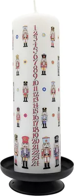 Obrázek produktu pro Gardiner, Adventní svíčka "Notenkraker", velká, svíčka z vosku, doba hoření 70 hodin