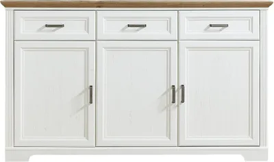 Produktbild von Sideboard Anrichte 166 cm Pinie weiß - Artisan Eiche - JASMINE - Die Möbelfundgrube