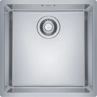 Produktbild von FRANKE Unterbau - Spüle 122.0541.466 MARIS MRX 110-40 mit Siebkorb als Handbedienung 3 1/2 Zoll, für Unterschränke ab 50 cm / Unterbauspüle / Edelstahlspüle