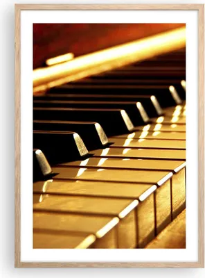 Produktbild von Gerahmtes Poster - Rahmen in heller Eiche - Klavier Musik Konzert - 50x70 cm - Wand Bild - Wanddeko - Wandbilder - Wandposter - Bilderrahmen - Bilder - Kunstdruck - Wandbild - P2NPA50x70-2200