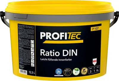 Produktbild von PROFITEC Ratio DIN P107, konservierungsmittelfrei, weiß, stumpfmatt, 12,5 Liter