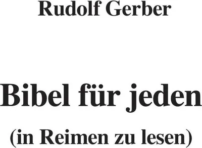 Produktbild von Bibel für jeden (in Reimen zu lesen)