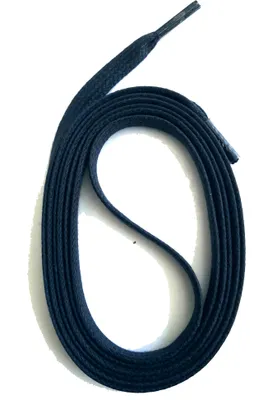 Produktbild von SNORS gewachste Schnürsenkel flach - DUNKELBLAU - 6-7mm - 110cm