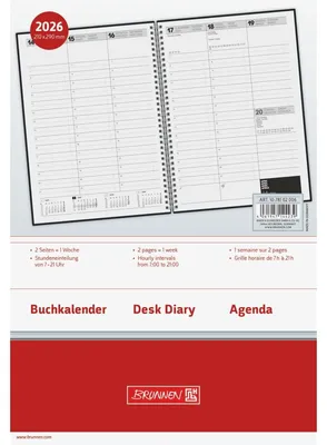 Produktbild von BRUNNEN Buchkalender Mod. 781 '26 | A4, Kunststoff, transparent