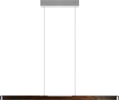 Produktbild von Novelie LED Balkenleuchte Ober- und Unterlicht mit Rollizug Massivholz Nussbaum, geölt