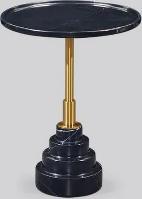Immagine prodotto di Tavolino nero moderno Tavolino di marmo Tavolini da salotto Rotondo