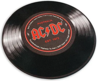 Produktbild von AC/DC Teppich rund Schallplatte