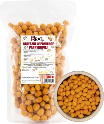 Obrázek produktu pro Arašídy v paprikové polevě 500g Brat.pl
