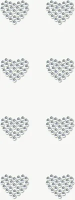 Produktbild von Sticker-Etikett Acrylsteinen Herz rund glasklar 8 Stück Packung mit 6 Stück