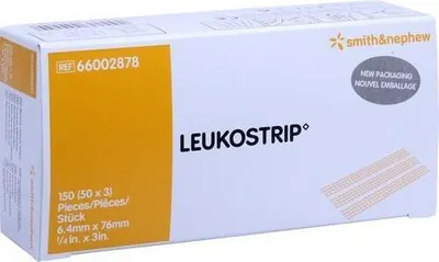 Produktbild von LEUKOSTRIP Wundnahtstreifen 6,4x76 mm Box