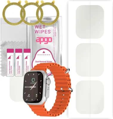 Produktbild von apgo 3 Stück Schutzfolie, Matt, kompatibel mit Maxcom Ecowatch 2 Smartwatch, Hydrogel Displayschutzfolie mit Positionierhilfe, Displayfolie, robust und kratzfest