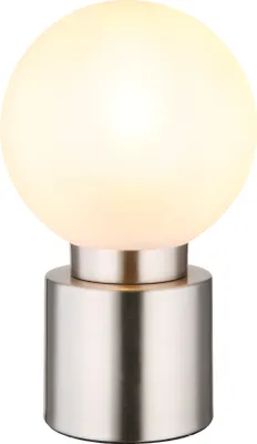 Immagine prodotto di Globo Lighting lampada da tavolo in metallo nichel opaco, 1x E14