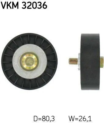 Produktbild von SKF VKM 32036 Umlenkrolle Keilrippenriemen für FIAT COUPE (FA/175) BRAVO I (182) MAREA Weekend (185) für LANCIA LYBRA SW (839BX)