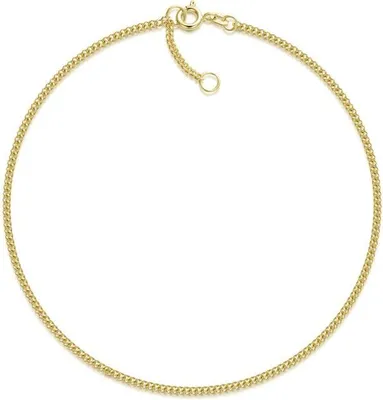 Produktbild von SILBERKETTEN STORE Fußkette Panzer 1,7mm - echt 585 Gold, Länge wählbar - 23cm