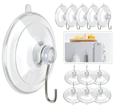 Produktbild von Haftklebende Haken – Selbstklebende Haken – Aufhängehaken – Küchenhaken – Handtuchhaken – Wandhaken – 12 Stück