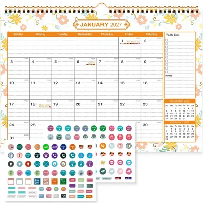 Productafbeelding van Wandkalender 2027-2028 Schooljaar A4 met Vakantieoverzicht