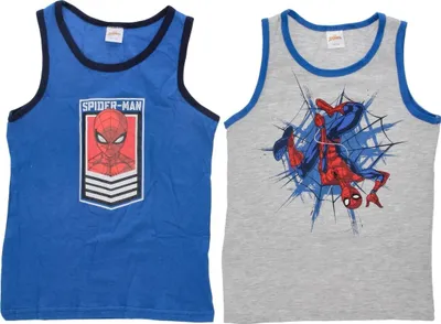 Obrázok produktu pre Spiderman tielko 2-pack 100% bavlna pre chlapcov spodná bielizeň 122/128 cm