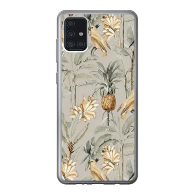 Produktbild von MuchoWow® Handyhülle Schutzhülle Hülle für Samsung Galaxy A52 5G Blume - Ananas - Vogel Silikon Softcase Handy Hülle - Umschlag