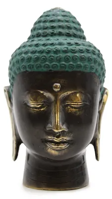 Imagen del producto de Cabeza de Buda de latón antiguo mediana