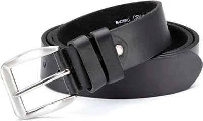 Produktbild von Gil Herren Gürtel Männergürtel Gürtelschnalle Jeansgürtel Belt Gurt Riemen New G81 Schwarz 105 cm