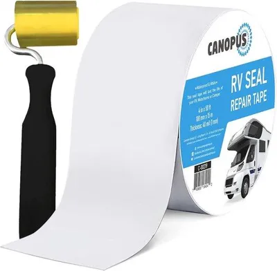 Produktbild von Weißes Butylband 10cm x 15m für Wohnwagen
