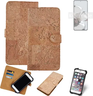 Produktbild von K-S-Trade Hülle kompatibel mit Xiaomi 12T  Kork Handyhülle Cover  Schutzhülle TPU Case Bumper in Hellbraun, (1x)