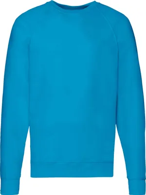 Produktbild von Fruit of the Loom 62-138-0 | Herren Lightweight Raglan Sweat / Belcoro® Garn - Farbe: Azure Blue - Größe: XL