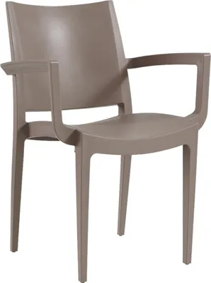 Image de Fauteuil de terrasse en POLYPROPYLENE Taupe pour Exterieur