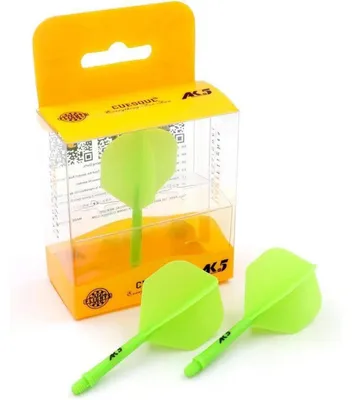 Produktbild von Integrierte Dartschäfte und Flights M Grün 3er Set